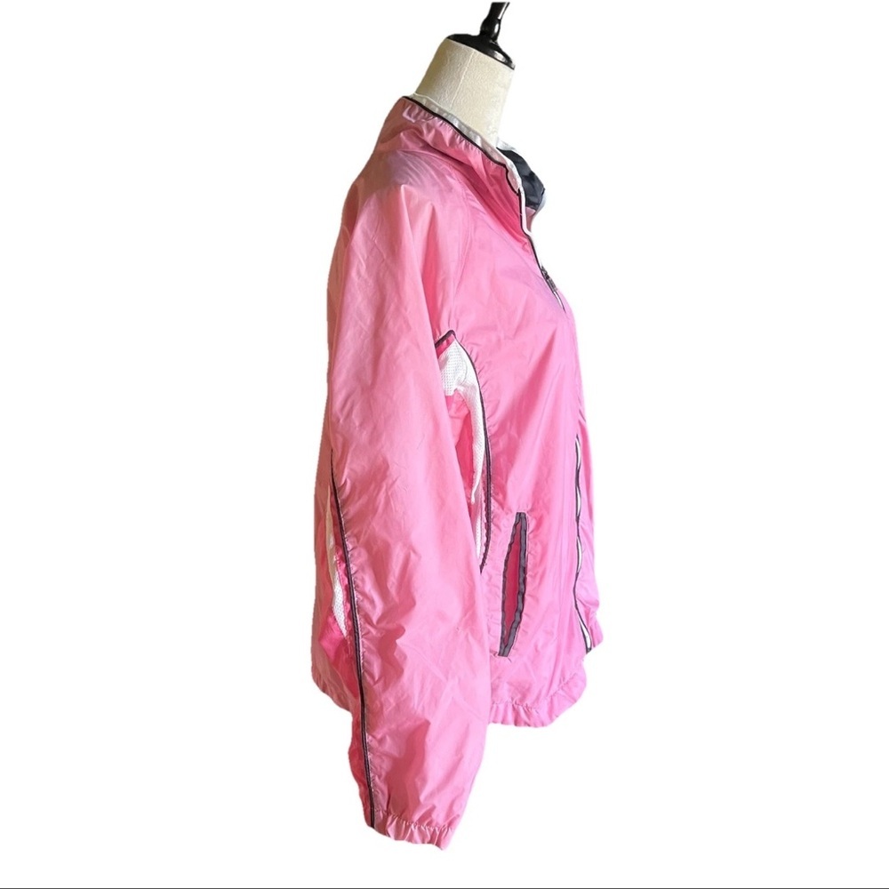 Vintage Wilson women's Pink And White windbreaker L Pickleball Tennis Retro 80’s - Picture 3 of 10